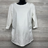 Puff Shoulder Ruched Shirt Small