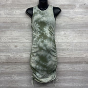 Side Tie Ruched Tank Dress Tie Dye Small
