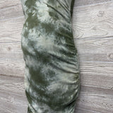 Side Tie Ruched Tank Dress Tie Dye Small