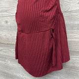 Flutter Sleeve Ribbed Maternity Swimsuit Dress Medium