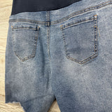 Full Panel Denim Shorts Frayed XL