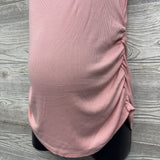 Ribbed Ruched Henley Tank Top XL