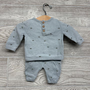 Knit Henley Sweater & Pants Dinosaurs Dots NB
