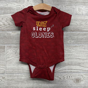 Bodysuit Eat Sleep Clones & Harem Shorts ISU 3-6M
