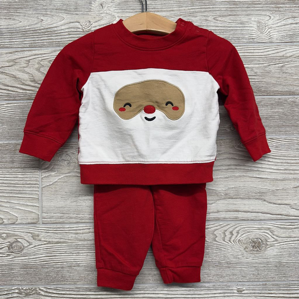 Crewneck Santa & French Terry Joggers 12M