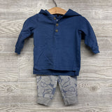 Henley Hoodie & French Terry Joggers Sharks 12M *