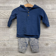 Henley Hoodie & French Terry Joggers Sharks 12M *