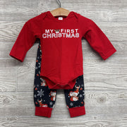 LS Bodysuit My First Christmas & Joggers Santa Reindeer 6-9M