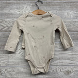 LS Ribbed Bodysuit Birds & Bummies W/ Bandana Bib 12M