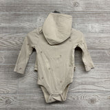 LS Ribbed Bodysuit Birds & Bummies W/ Bandana Bib 12M