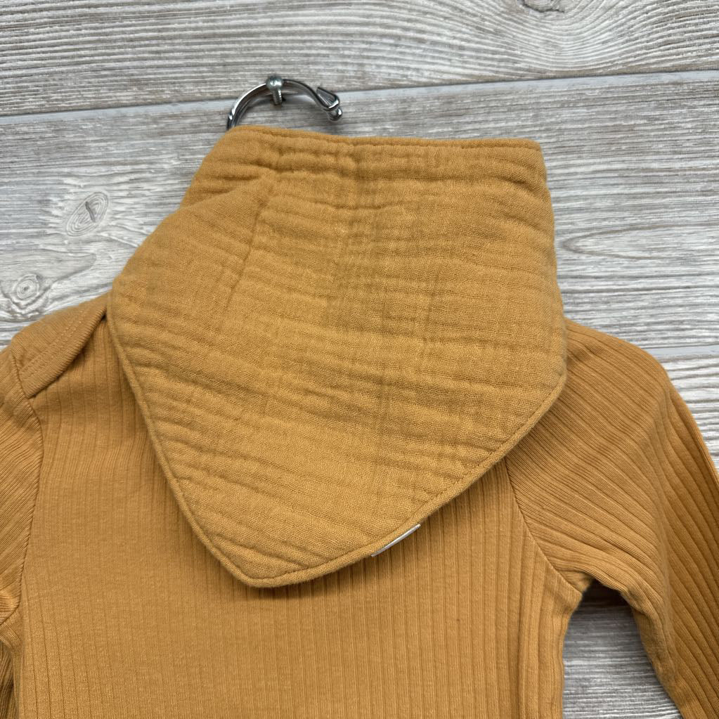LS Ribbed Bodysuit & Bummies W/ Bandana Bib 12M