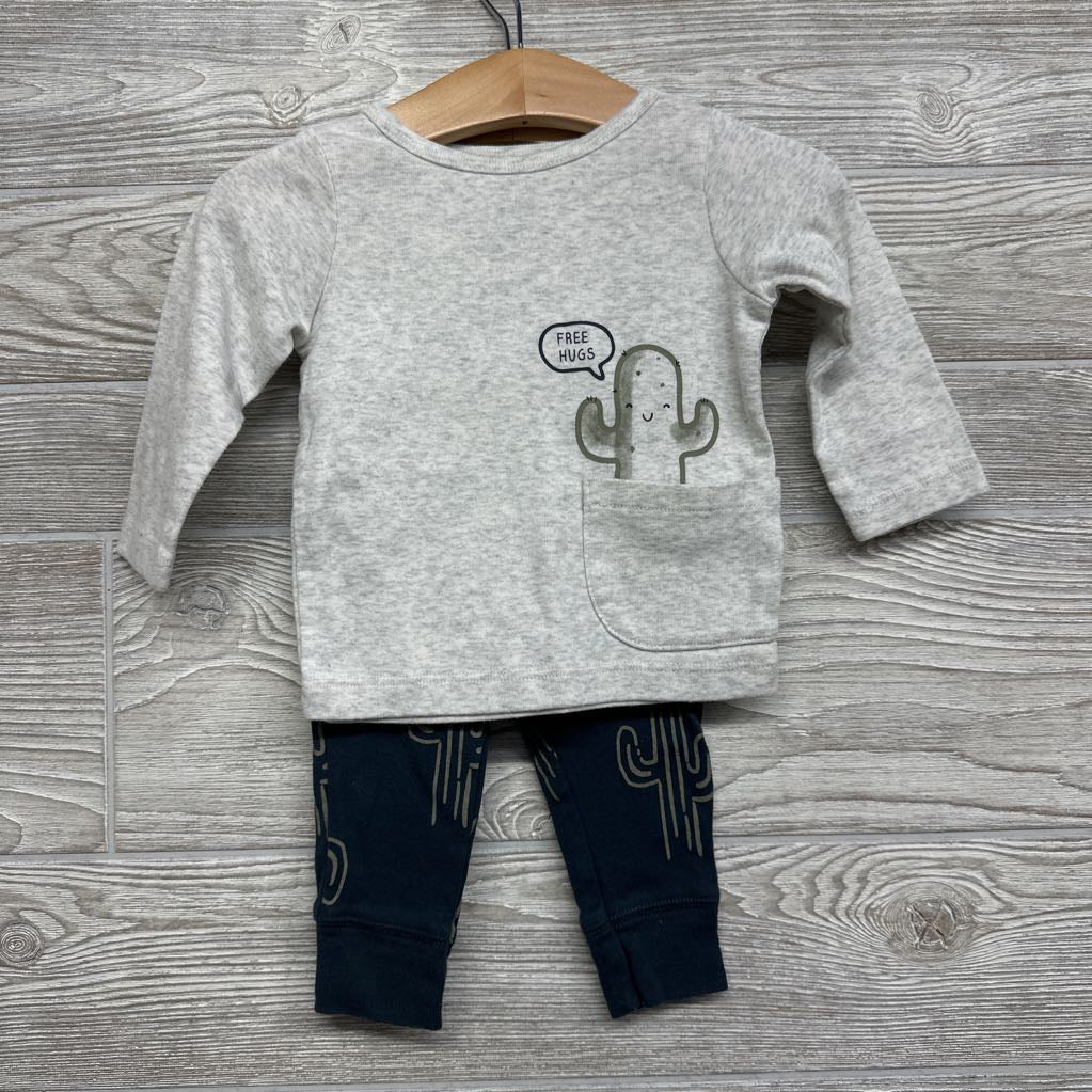LS Shirt Free Hugs & Joggers 12M