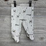 LS Ribbed Snap Shirt & Footed Pants W/ Hat Campers Trees 0-3M