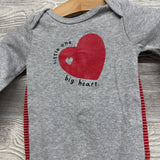 LS Bodysuit Little One Big Heart & Pants Stripes 9M