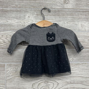 LS Tutu Dress Cat Stripes NB