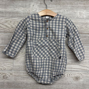 LS Gingham Bubble Romper 18M