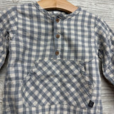 LS Gingham Bubble Romper 18M