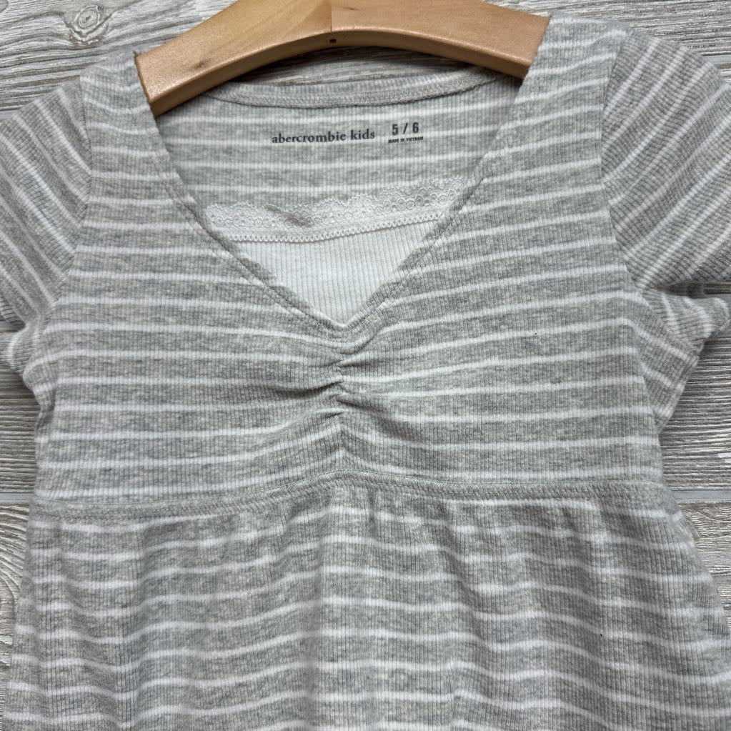 Ribbed Babydoll Shirt Stripes 5-6