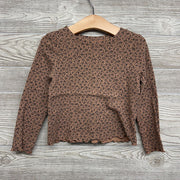 LS Ribbed Shirt Animal Print 3T