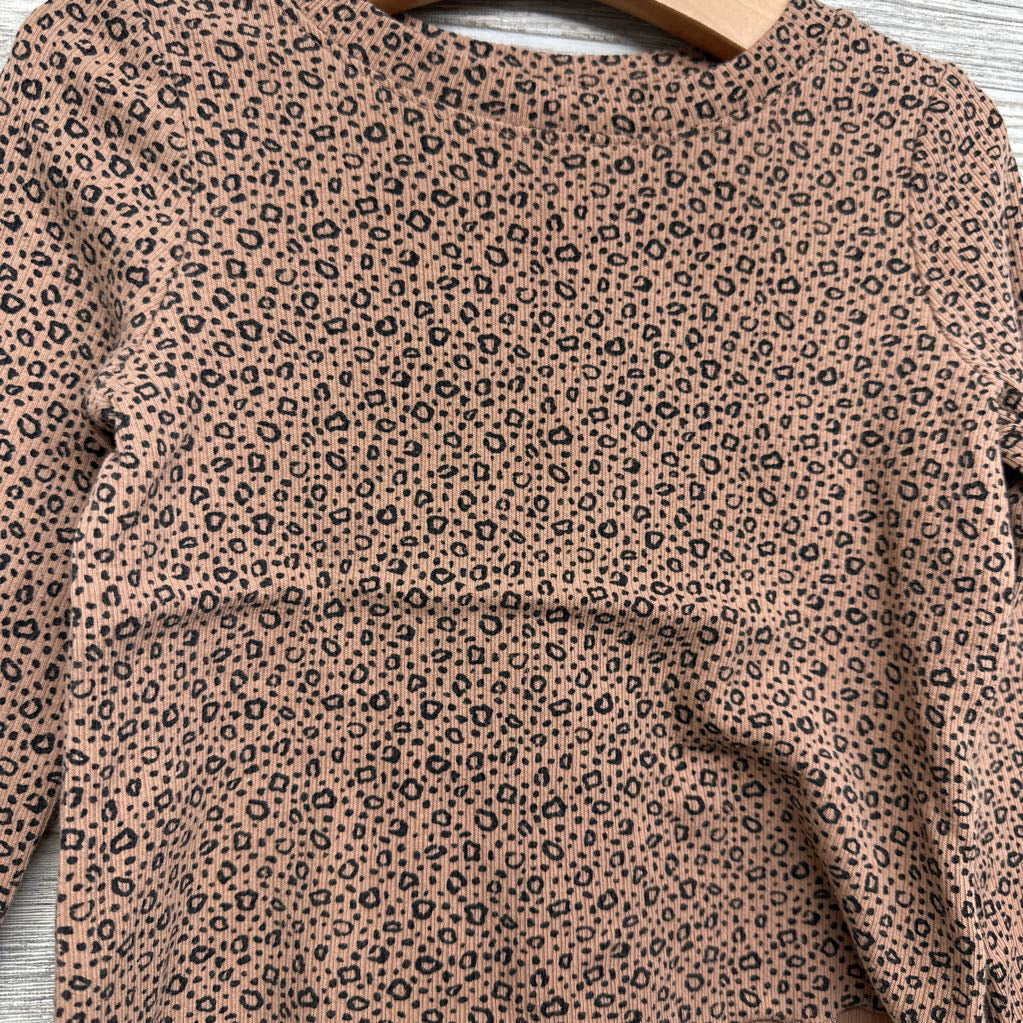 LS Ribbed Shirt Animal Print 3T