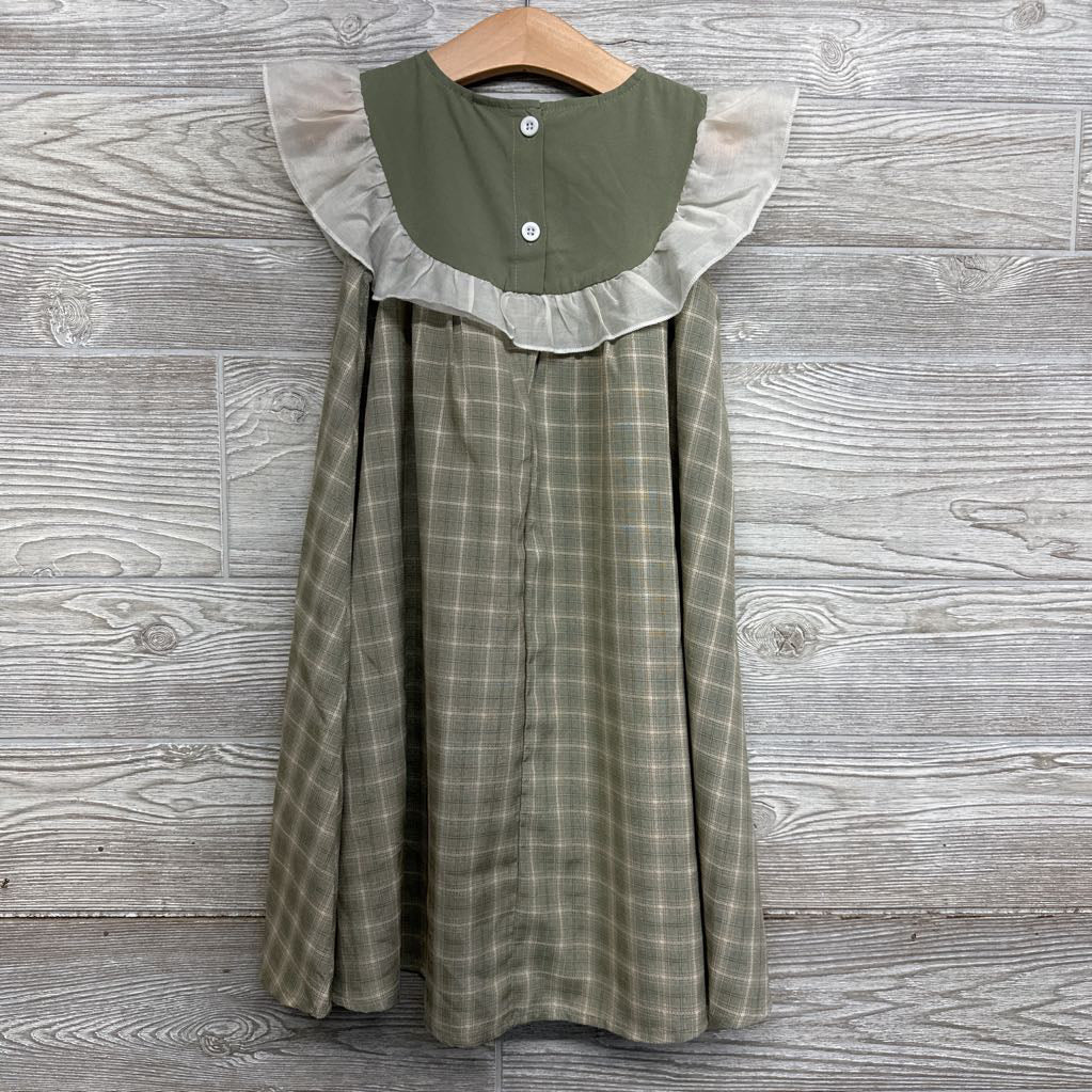 Plaid Flutter Sleeve Dress Bows 5