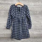 LS Plaid Gauze Dress 6-7