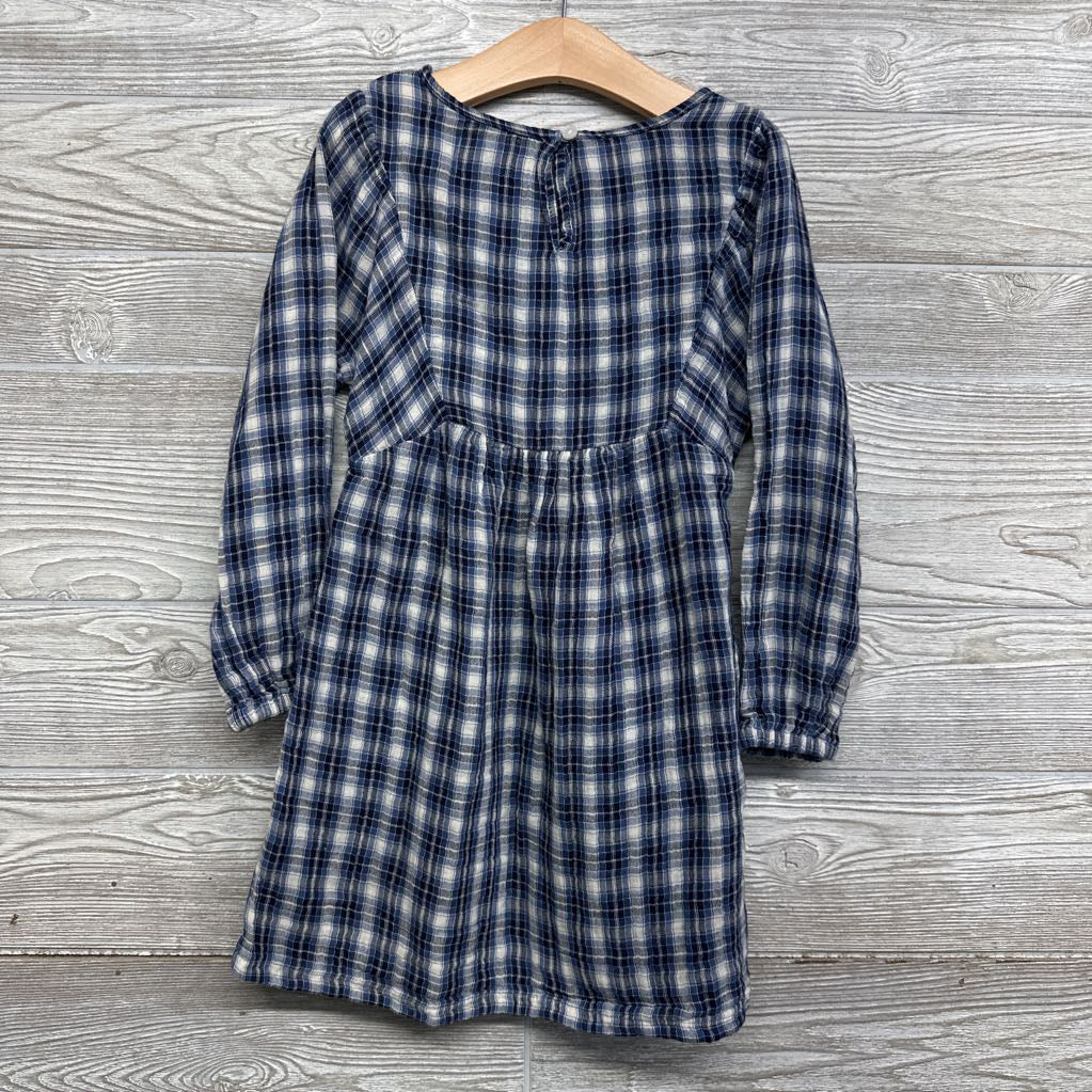 LS Plaid Gauze Dress 6-7