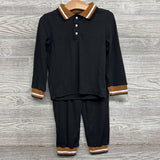 Ribbed Polo Shirt & Pants 2-3t