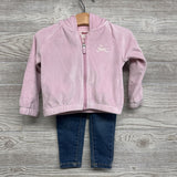 Velour Jacket & Denim Jeans 12M