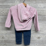 Velour Jacket & Denim Jeans 12M