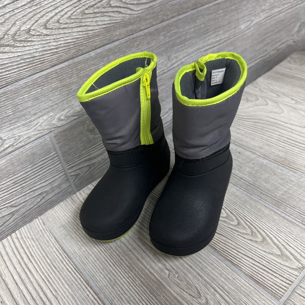 Side Zip Snow Boots 8c