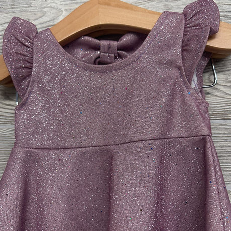 Flutter Sleeve Glitter Dress & Bloomers 3-6M