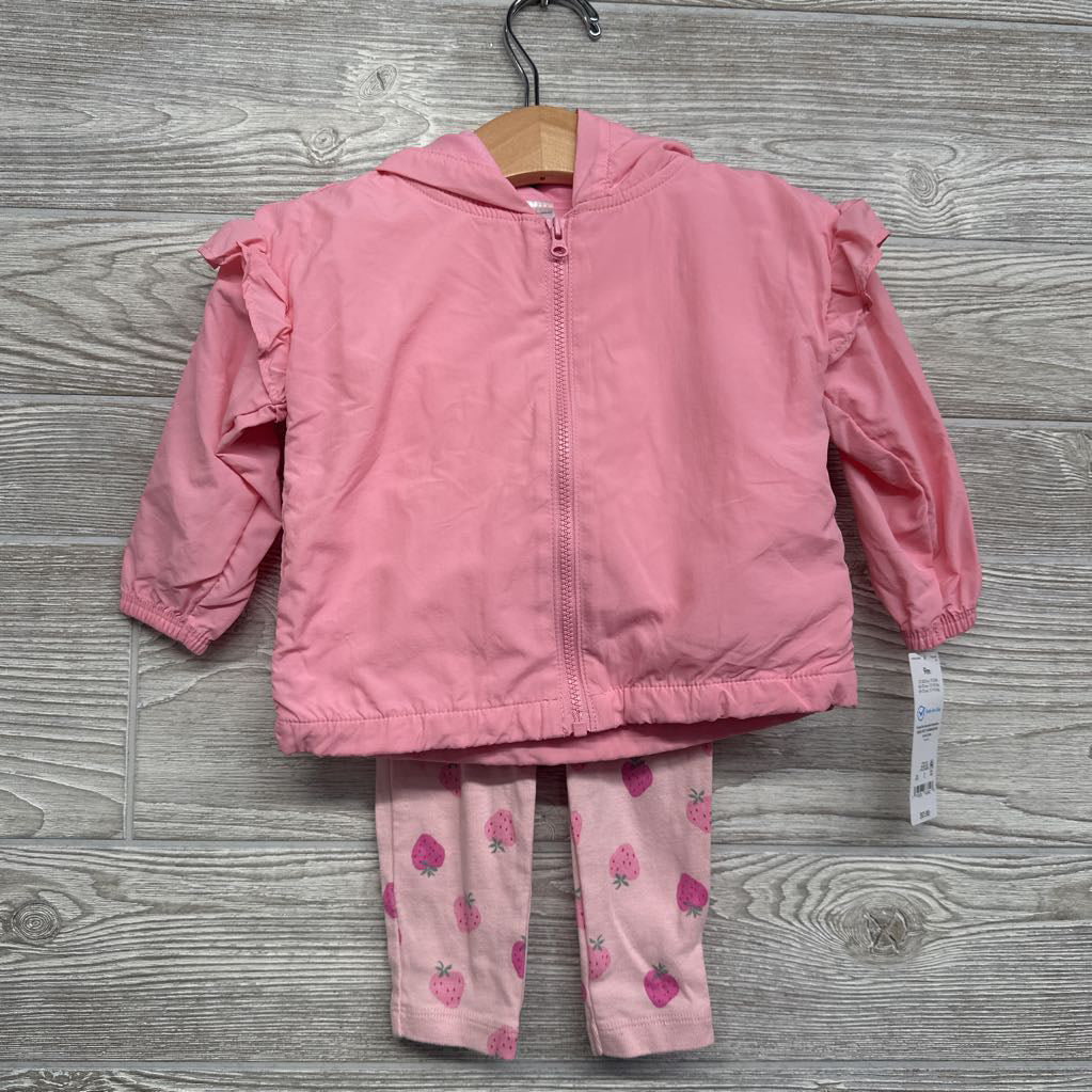 NEW Windbreaker Jacket & Leggings Strawberries 9M