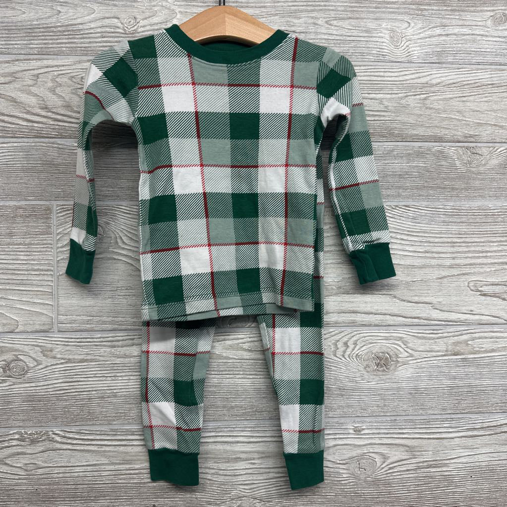 2 Pc LS PJs Plaid 2T