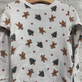 2 Pc LS Waffle Knit PJs Gingerbread Trees 4T