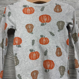 2 Pc LS Ribbed PJs Pumpkins 3T