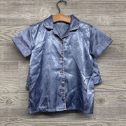 2 Pc Button Up Silky PJs Bows 4-5