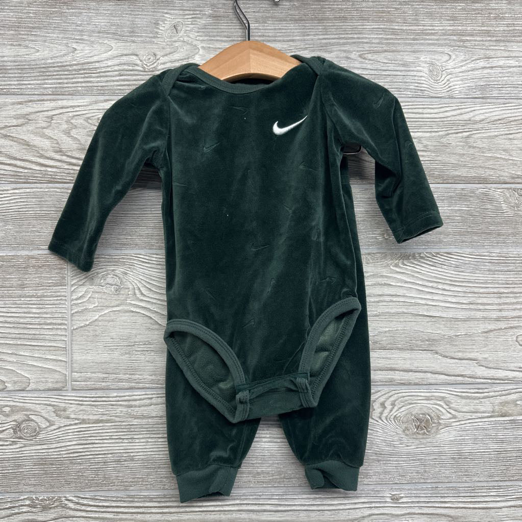 LS Velour Bodysuit & Joggers Swoosh 9M