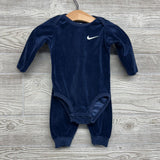 LS Velour Bodysuit & Joggers Swoosh 9M