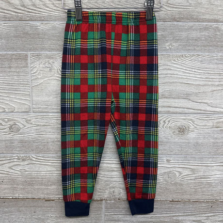 2 Pc LS PJs Lil Bear Plaid 4T
