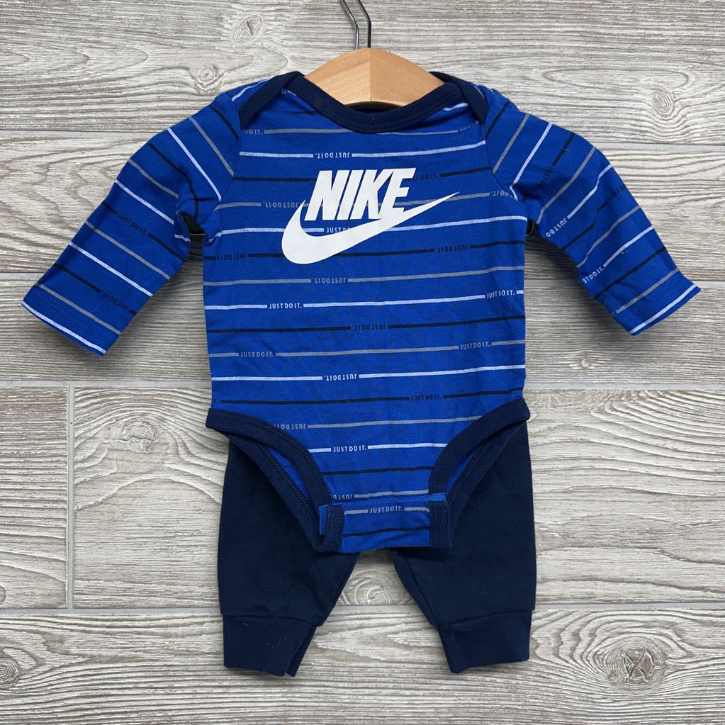 LS Bodysuit Stripes Just Do It & French Terry Joggers 3M