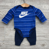 LS Bodysuit Stripes Just Do It & French Terry Joggers 3M