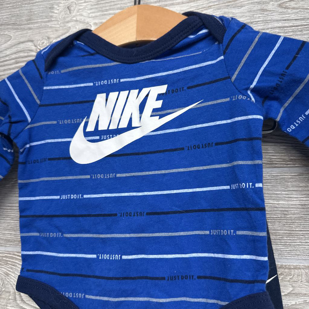 LS Bodysuit Stripes Just Do It & French Terry Joggers 3M