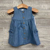 NEW Chambray Button Up Tank Dress & Bloomers 6M