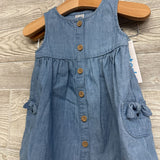 NEW Chambray Button Up Tank Dress & Bloomers 6M