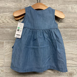 NEW Chambray Button Up Tank Dress & Bloomers 6M