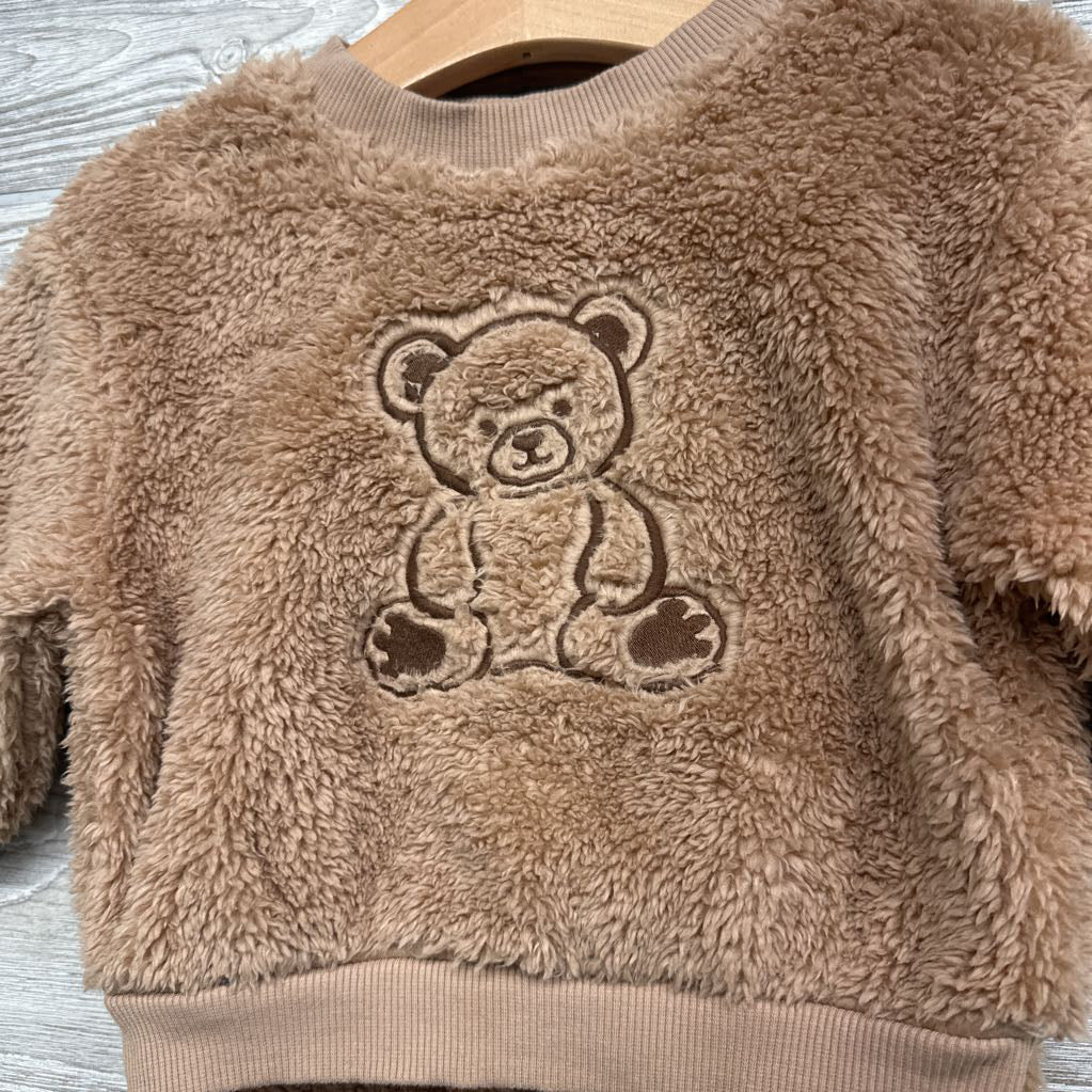 Plush Crewneck Teddy Bear & Joggers 12M
