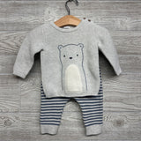 Knit Sweater Bear & Pants Stripes 6M