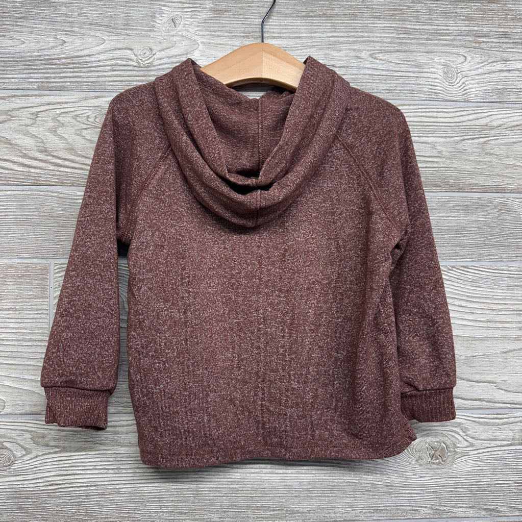 LS Hacci Henley Shirt W/ Hood 3T