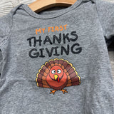 LS Bodysuit My First Thanksgiving Turkey 18-24M